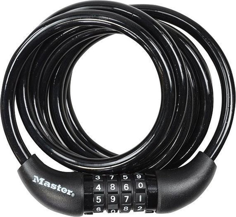 Candado de cable en espiral Masterlock, 1,80m x 8mm - 8221eurdpro 8221eurdpro