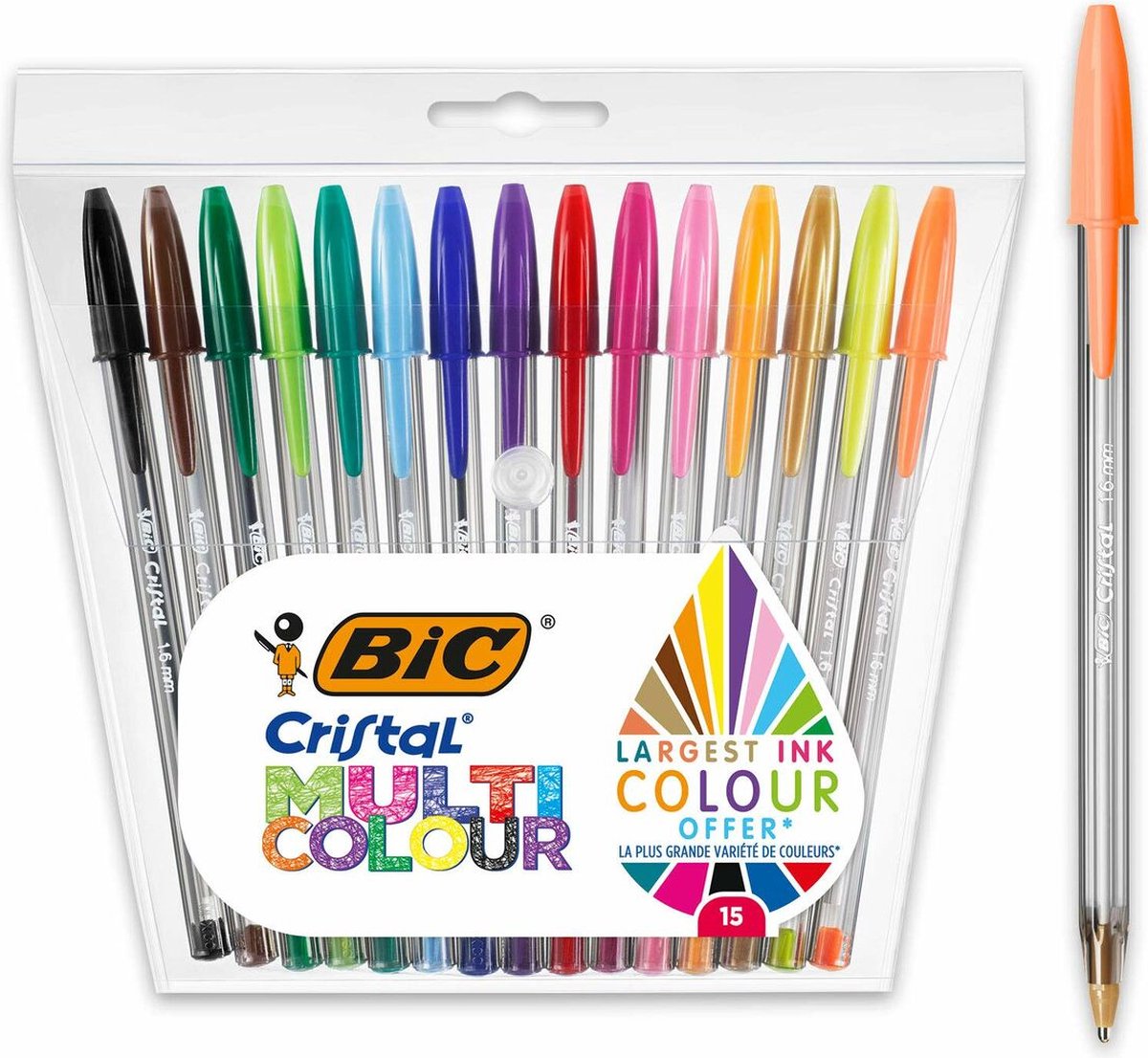 Penne BIC Cristal Ballpoint, 15 °.