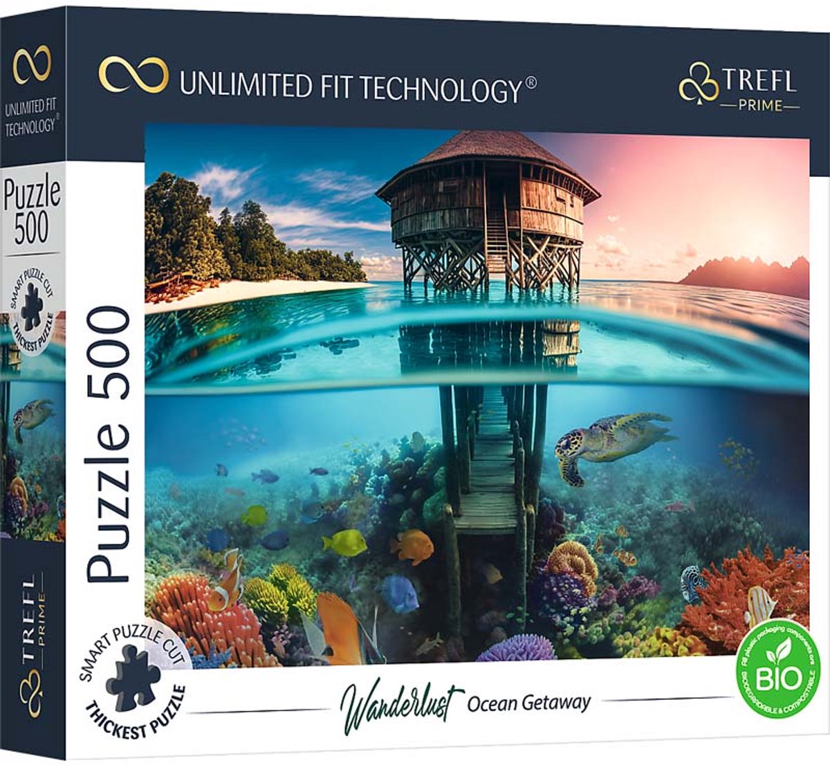 Trefl puzzel 500 stukjes ocean gateway fsc duurzaam karton.