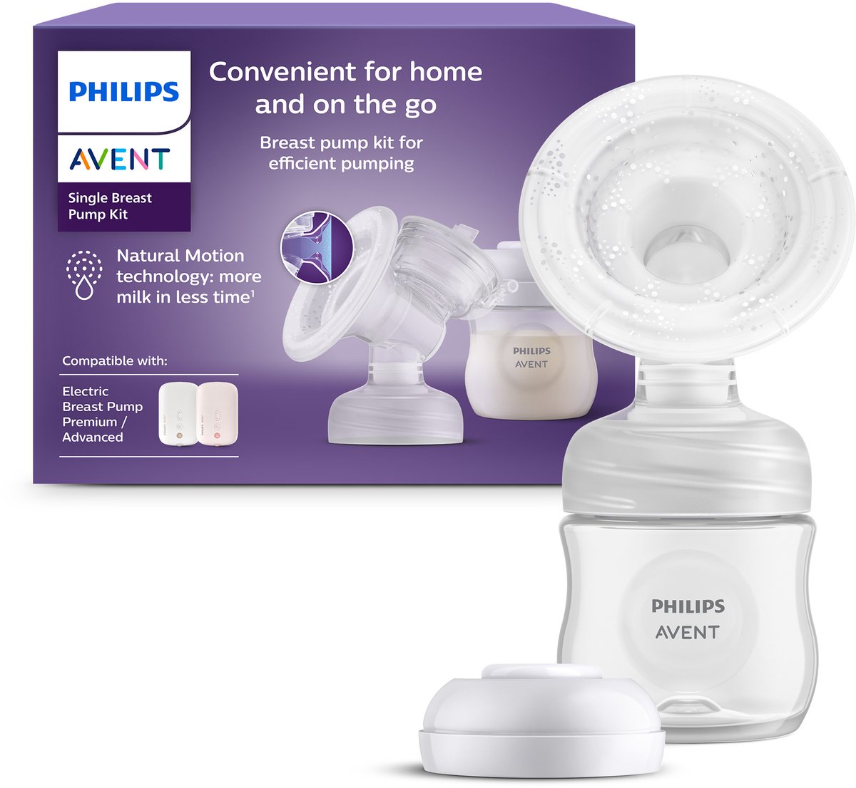 Philips avent extra pump set - extractor de leche eléctrico individual - set de extensión - cómodos cojines de silicona - scf337 01