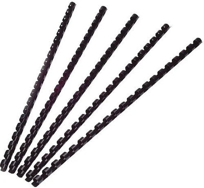 Dorso per rilegatura Q-connect 8 mm 21 anelli 100 pezzi neri