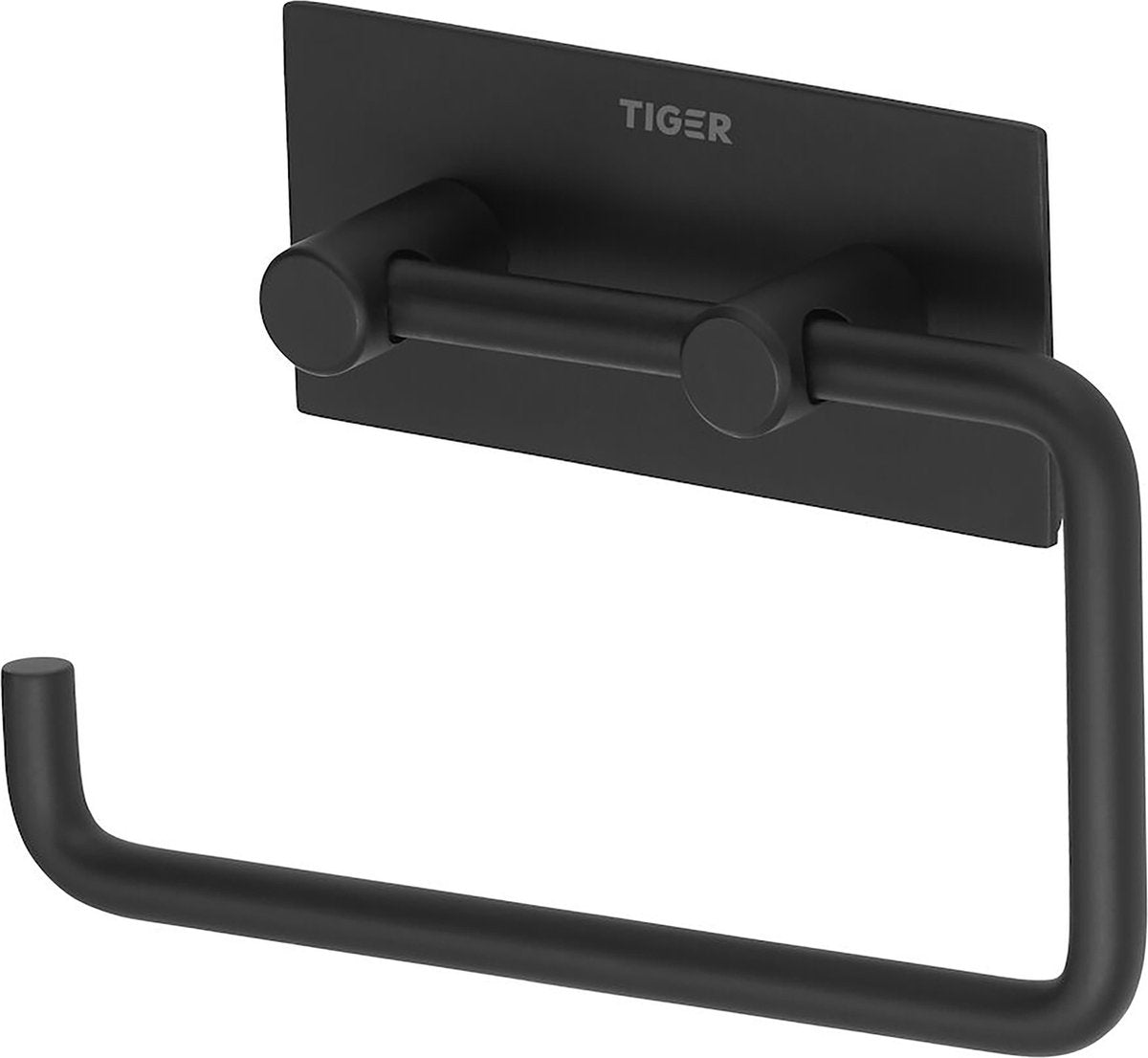 Tiger square - portarrollos sin solapa - sin taladrar - cinta 3m - negro mate