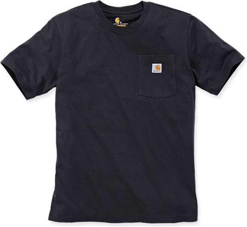 Carhartt 103296 camiseta con bolsillo para ropa de trabajo - ajuste relajado - negro - m
