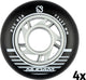 Set di ruote per pattini in linea Nijdam - 72x24 mm - 4 pezzi - nero nero