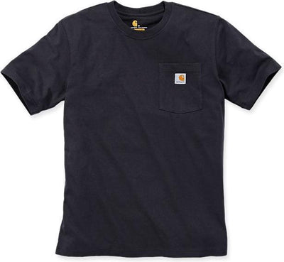 Carhartt 103296 t-shirt da lavoro con tasca - vestibilità comoda - nera - m