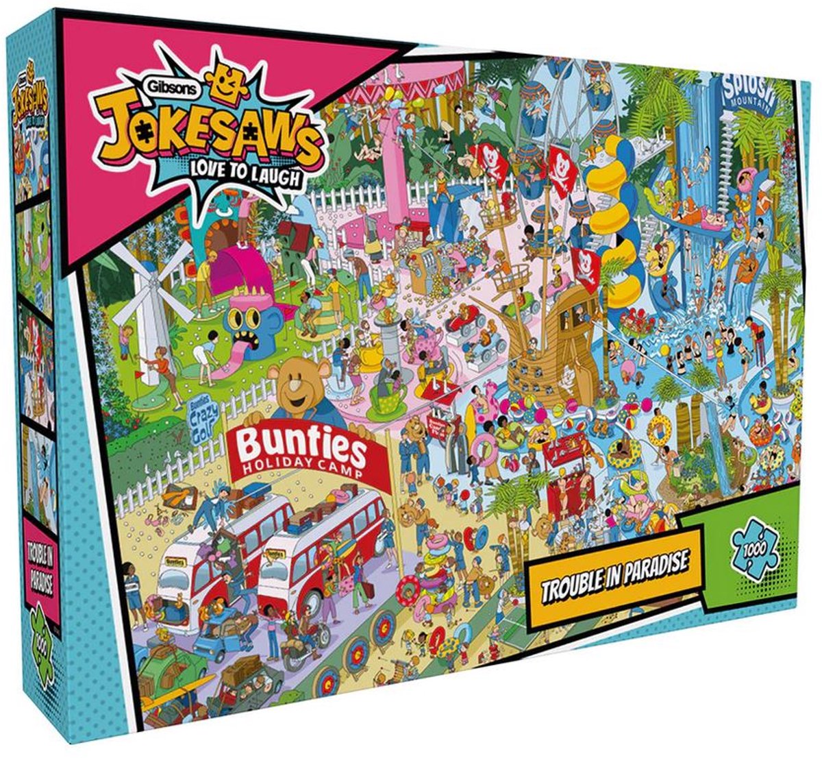 Gibsons - jokesaws: guai in paradiso (di andy tudor) - 1000 pezzi 68×49 cm (l×a) - puzzle per adulti
