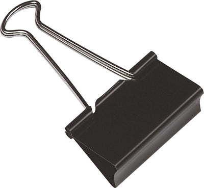 Clip pieghevole Q-connect, nera, 19 mm, 12 scatole da 10 pezzi