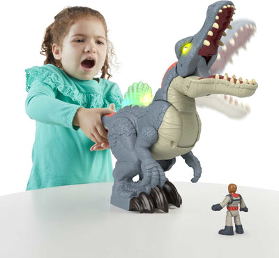 Jurassic World Imaginext Ultra Snap Spinosaurus con luce e suono