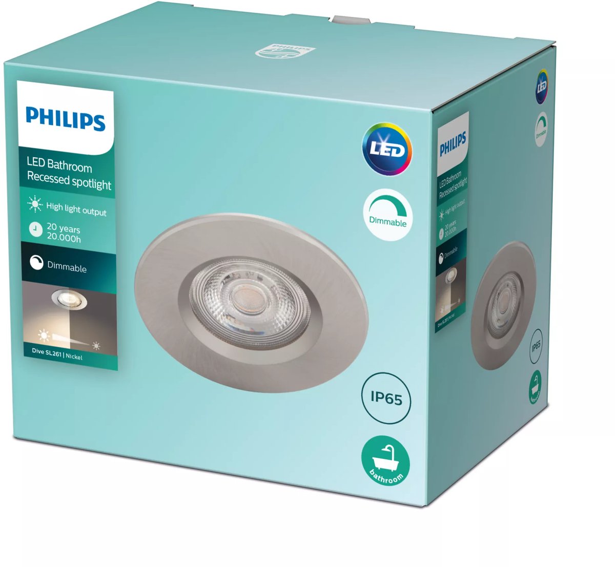 Philips LED Philips Dive Foco empotrable para baño - 1 luz - níquel