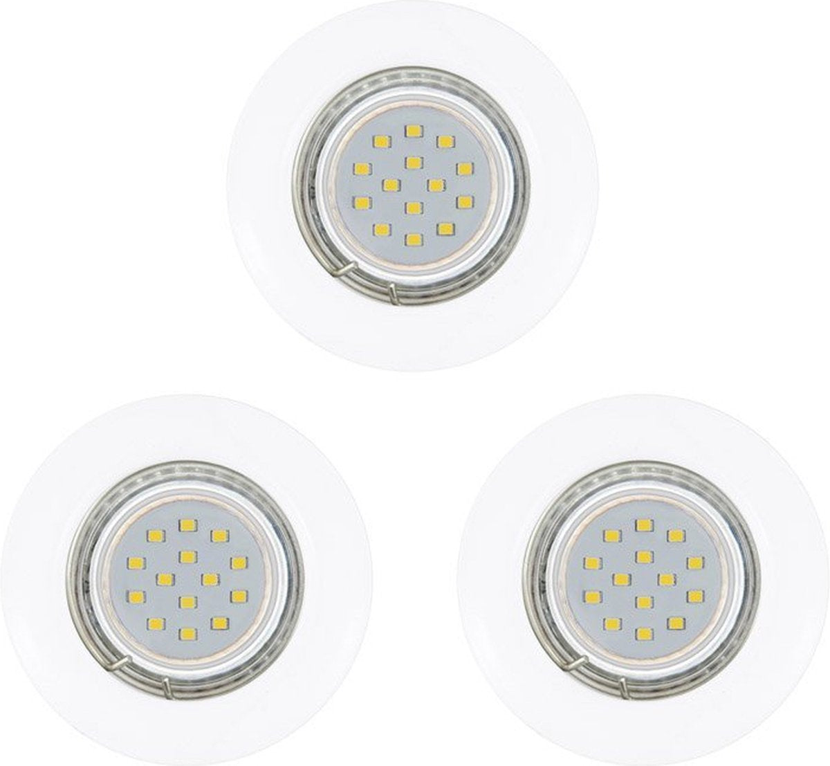 Eglo peneto - inbouwspotje - led - ø78mm. - wit - set 3 spots - inclusief lichtbronnen