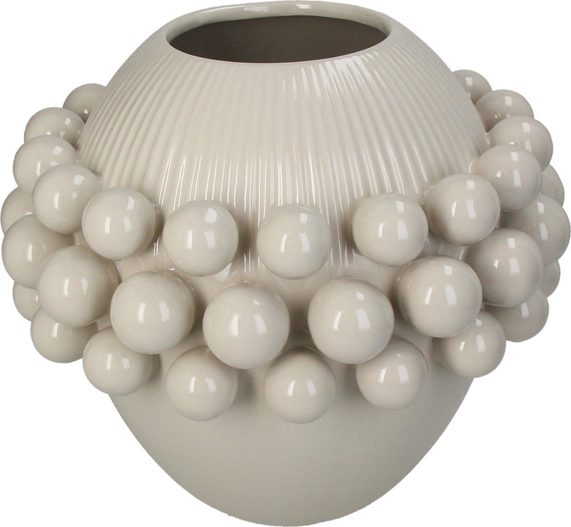 Jarrón colección HD bola loza 27,2x27,2x24,5cm