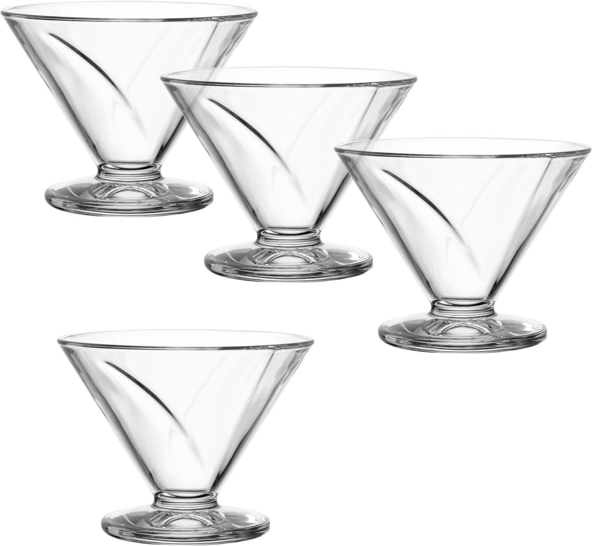 Bol Leonardo cono a pie 270ml - set 4