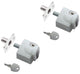 Axa safety overlay door lock - 3012 - lock white - outside cylinder lock skg1 - keyed alike - including fasteners