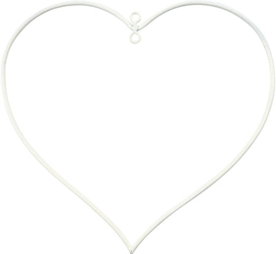 Creativ company metal wire form, size 13x13 cm, thickness 2.5 mm, white, 10 pieces 1 box