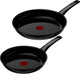 Tefal renew black on - juego de sartenes de cerámica - ø24 ø28 cm - sin pfas - apto para inducción