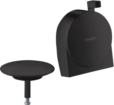 Set completo di riempimento vasca, troppopieno e scarico Hansgrohe exafill nero opaco