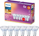 Spot LED a risparmio energetico Philips - 50 w - gu10 - luce bianca calda regolabile - 6 pezzi - risparmia sui costi energetici