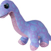 Lumo stars knuffel dino brontosaur paars 15cm pluche speelgoed.