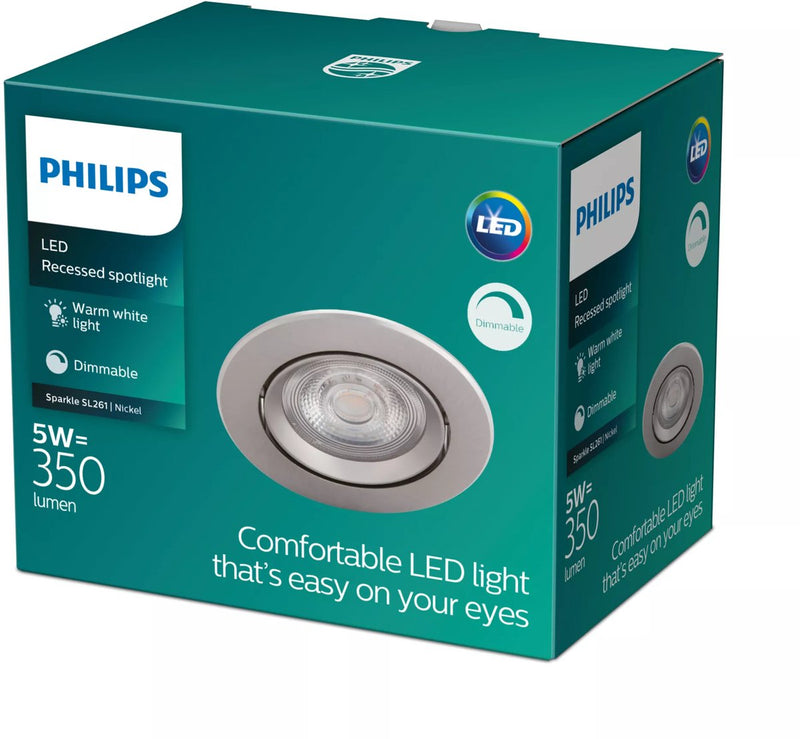 Faretto da incasso Philips LED Philips Sparkle - 1 luce - nichel