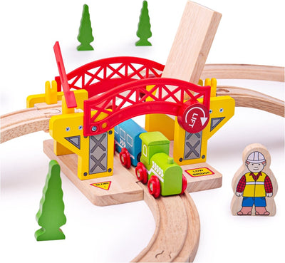 Bigjigs rieles de madera hefbrug