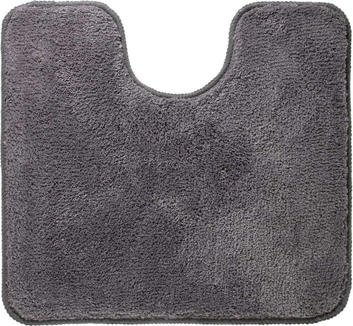 Sealskin angora - toiletmat 55x60 cm - polyester - donkergrijs