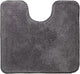 Sealskin angora - toiletmat 55x60 cm - polyester - donkergrijs