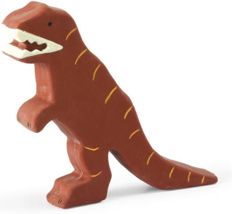 Tikiri tirannosauro dinosauro in gomma naturale.
