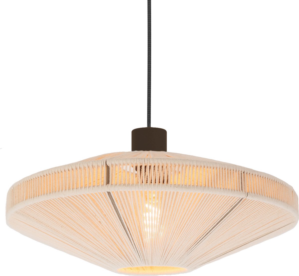 Lampada a sospensione Eglo orimini - e27 - ø 38 cm - bronzo crema - tessuto