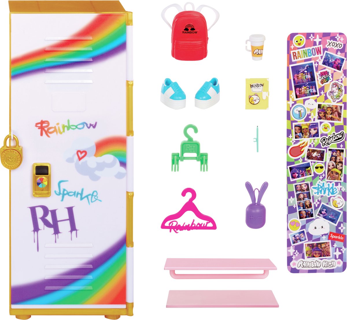 MGA Entertainment Rainbow High Safe Play set con accessori