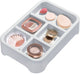 Idesign - eco vassoio organizer per cassetti 5 scomparti - plastica riciclata - grigio -