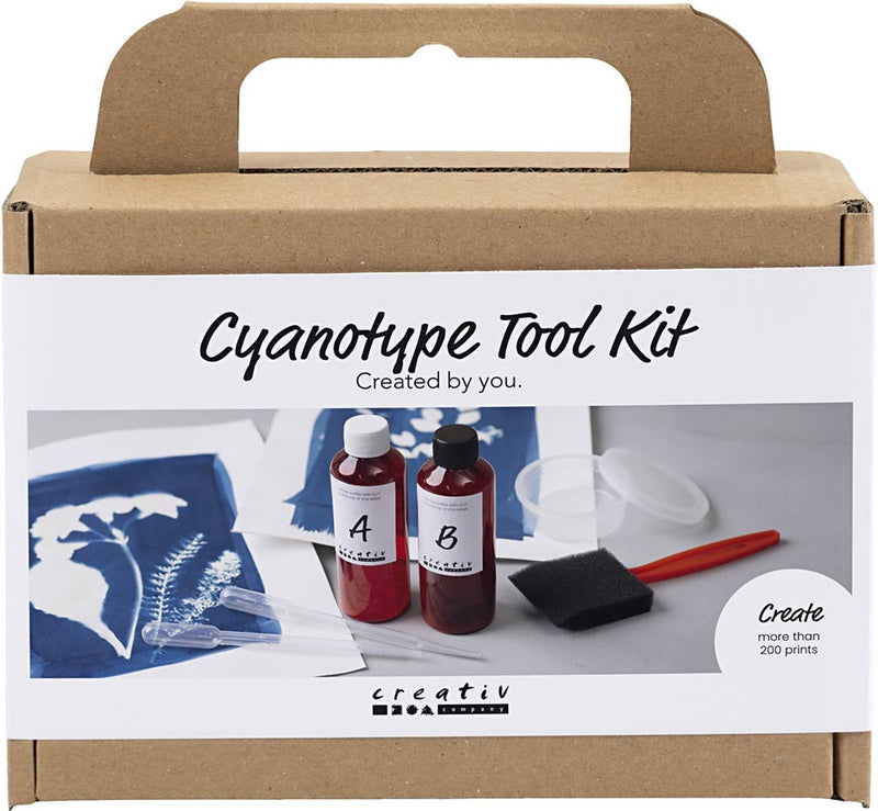 Kit de herramientas de la empresa Creativ para cianotipia, accesorios, azul, 1 caja