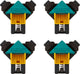 Wolfcraft - Morsetti angolari 4 pezzi - Set morsetti angolari - Morsetti angolari per colla - 8626000
