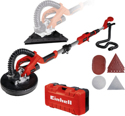 Lijadora eléctrica de pared-techo Einhell te-dw 225 x - 750 w - cabezal intercambiable - 600-1800 t min - ø225 mm - mango telescópico - incl. varios accesorios