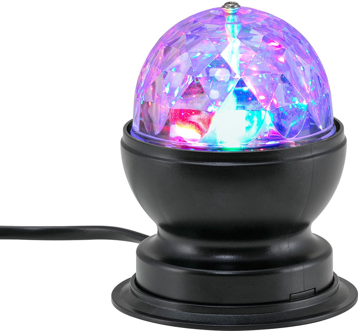 B.k.licht briloner - discolamp - rgb tafellamp - met kleurveranderingseffect - led discobal - ø8,8 x 10,8 cm