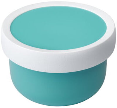 Caja de frutas Mepal Campus - 300 ml - Incluye tenedor para frutas - Cierra bien - Caja para refrigerios - Turquesa