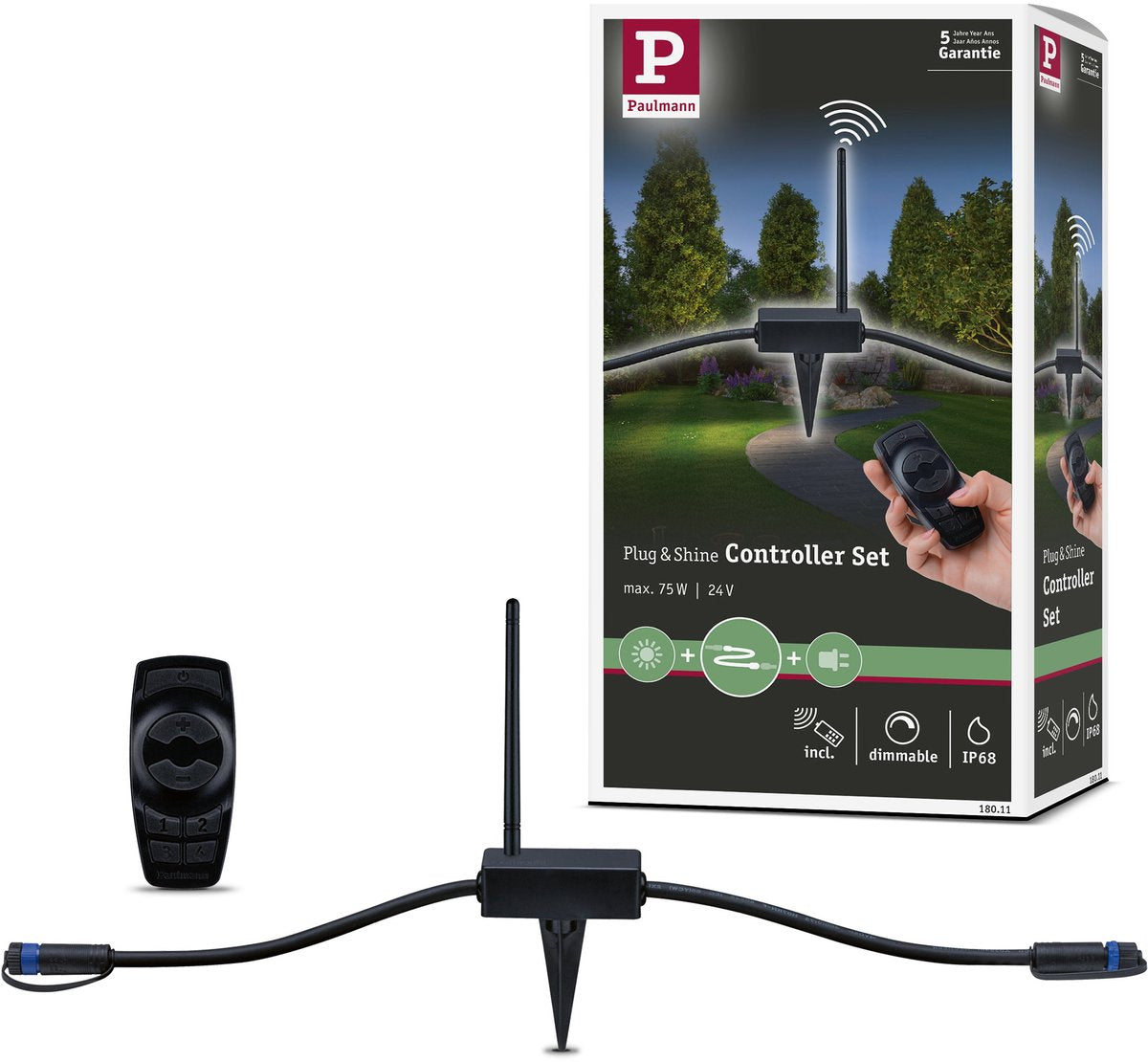 Controller Paulmann Plug Shine wireless con telecomando IP68 nero