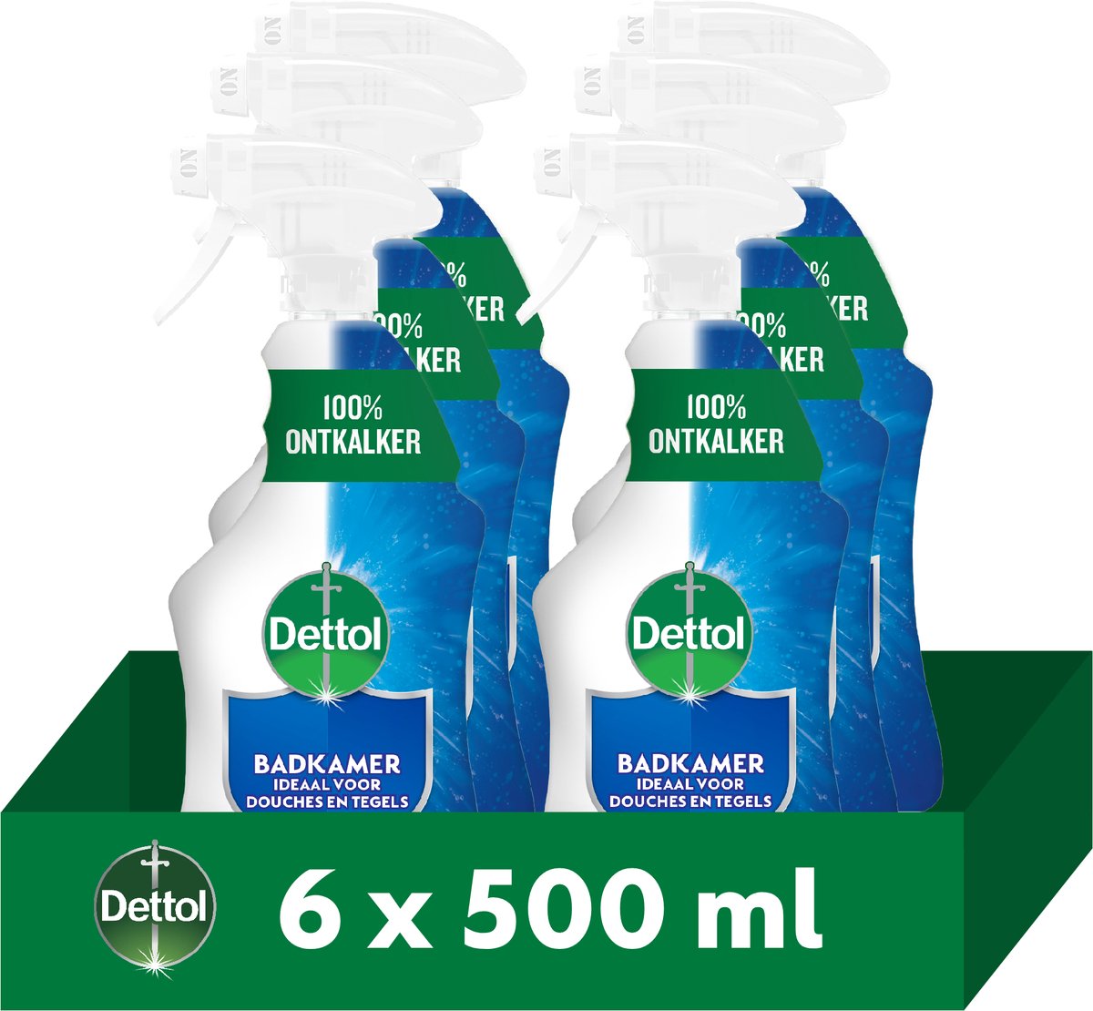 Dettol – Detergente spray multiuso – Bagno – 6 x 500 ml – Confezione risparmio