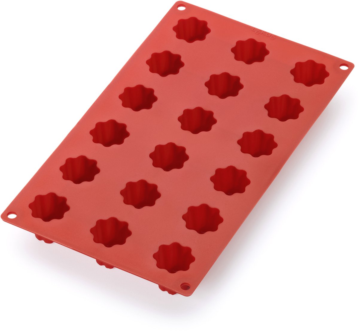 Lékué bakvorm 18 mini cannelés bordelais - siliconen - red