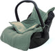 Jollein - voetenzak voor autostoel kinderwagen (forest green) - basic knit - katoen - polyester - footmuff kinderwagen, autostoel - 42x82cm