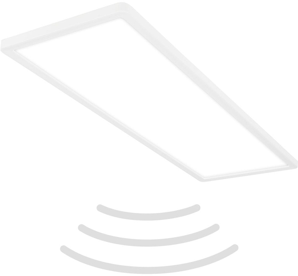 B.k.licht move - led plafondlamp - badkamerverlichting - ip44 - plafonniere met bewegingsmelder - 58 x 20 x 3 cm - wit