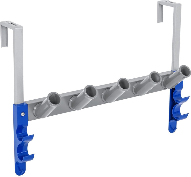 Bestway - flowclear - estante de almacenamiento para el mantenimiento de piscinas - 5 accesorios de limpieza de piscinas y 2 postes - montaje en pared - set de instalación incluido