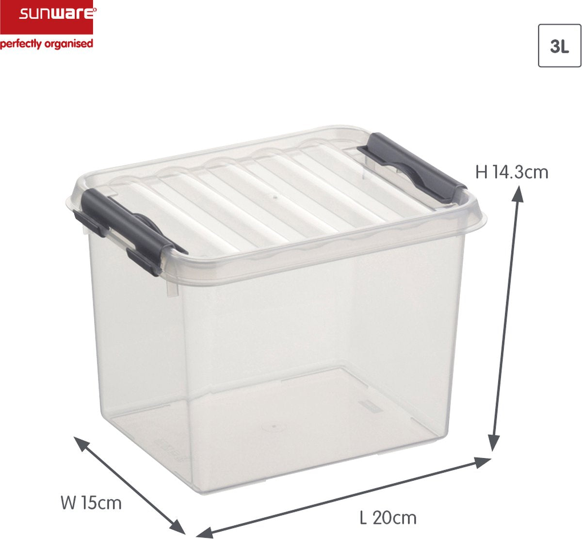 Sunware Q-Line Storage Box 3L trasparente