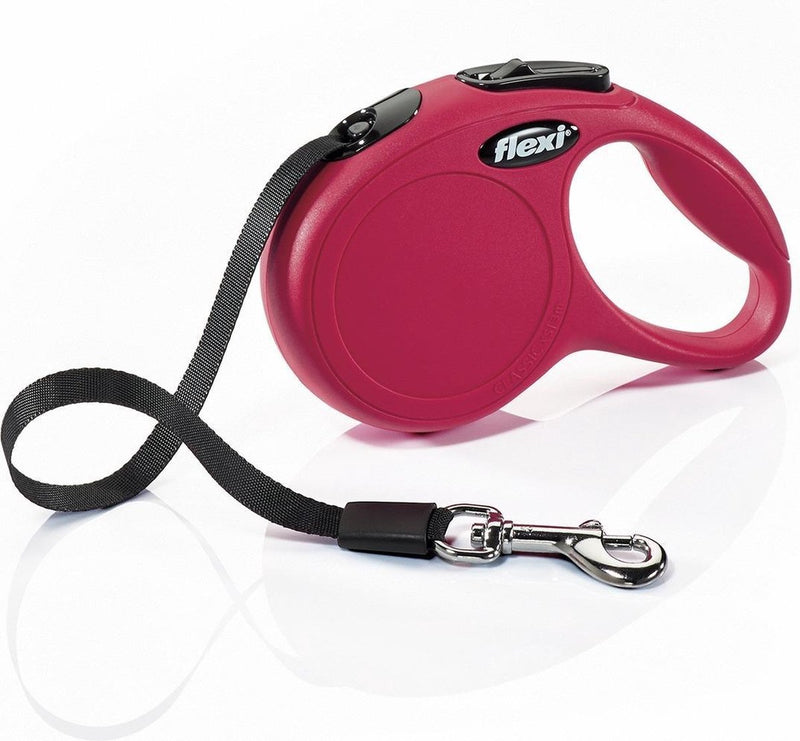 Flexi new classic tape - correa para perros - rojo - s - 3 m (<12 kg)