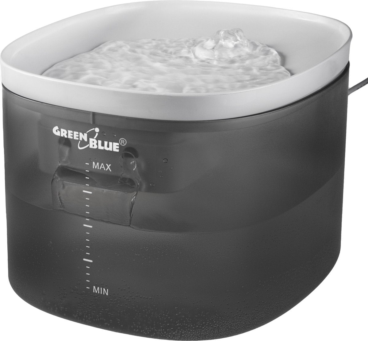 Greenblue - dispensador de agua automático - bebedero gato perro - bebedero para mascotas - 3l - USB 5v1a, GB392 - gris