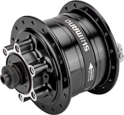 Shimano dh-3d32 naafdynamo 6-bolt quick release - zwart - 36 gaats