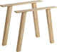 Tablo de madera con pata - roble - transparente - juego de 2