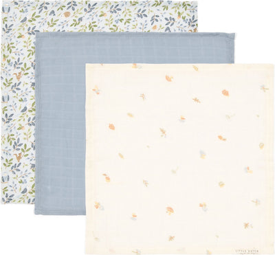 Set salviette per il viso Little Dutch - blu - amici della foresta