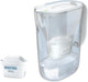 Jarra con filtro de agua Brita style Essential - 2,4 l - blanca - incl. 1 filtro de agua maxtra pro pure performance: cabe en el refrigerador, con tapa con bisagras con luz LED inteligente