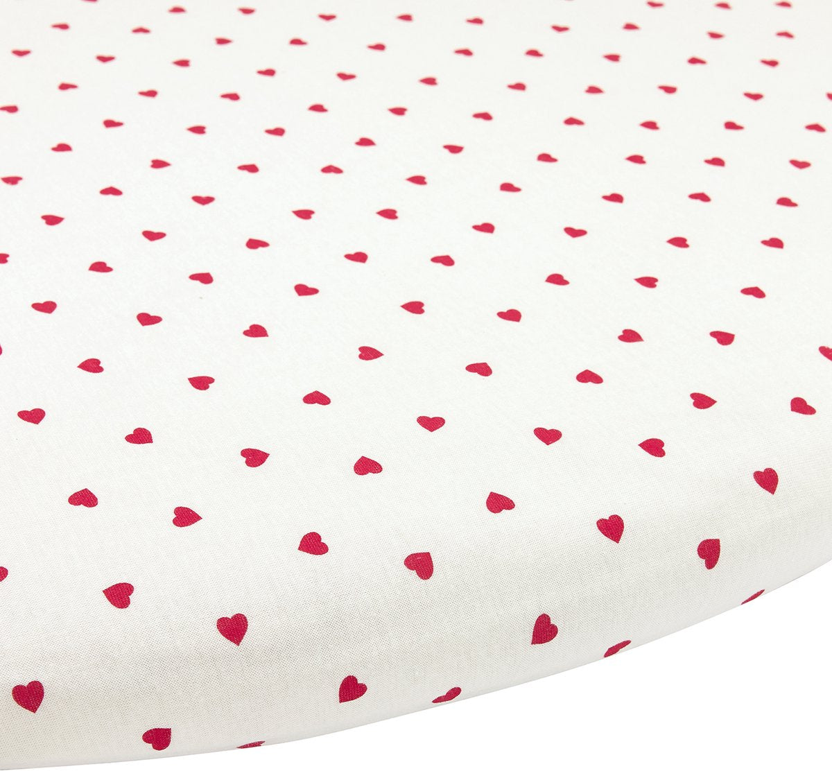 Meyco baby sweet heart hoeslaken boxmatras rond - white red - 90 95cm