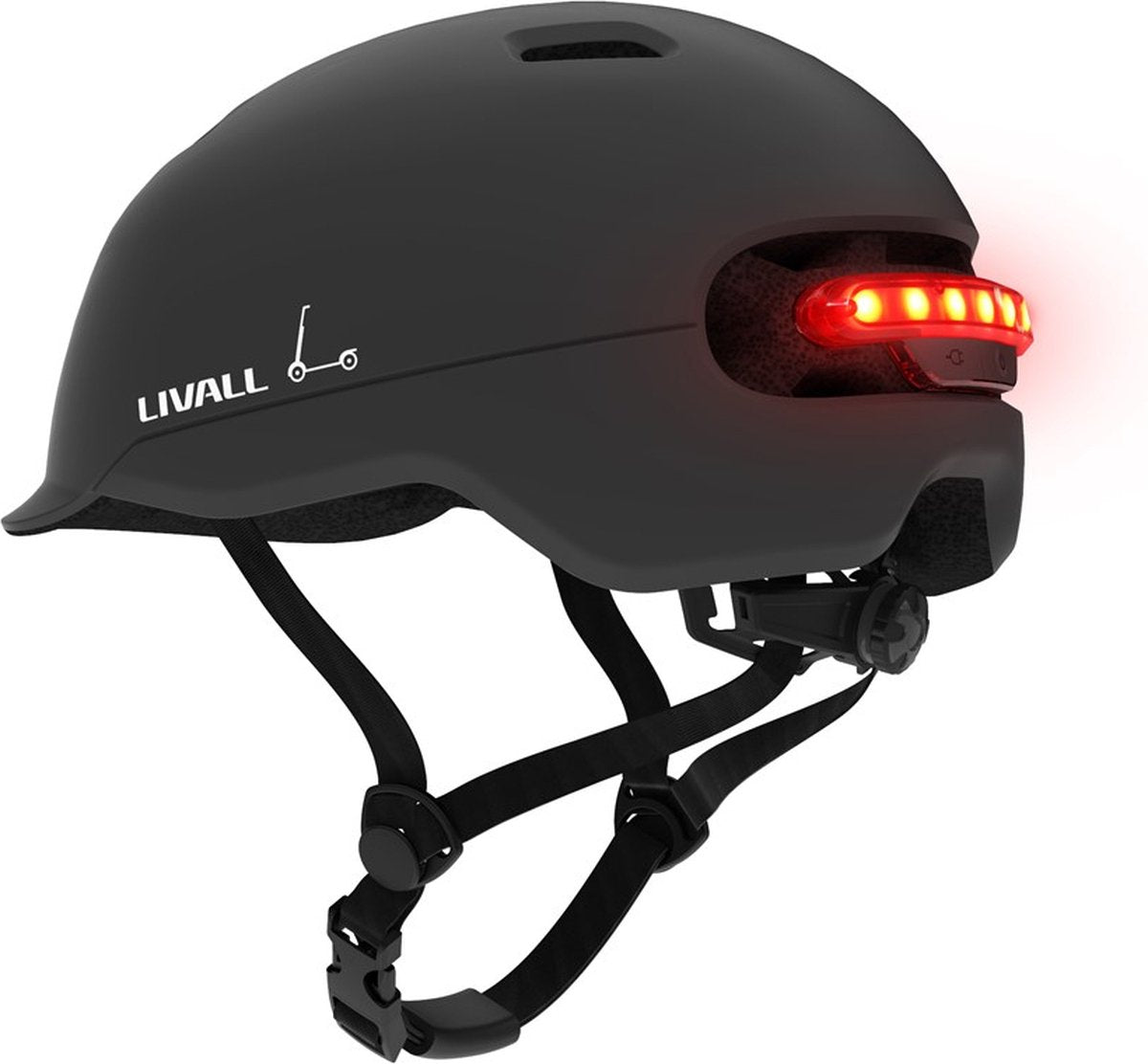 Livall c20 black large - (smart) fietshelm - sos funtie - smart verlichting - remlicht